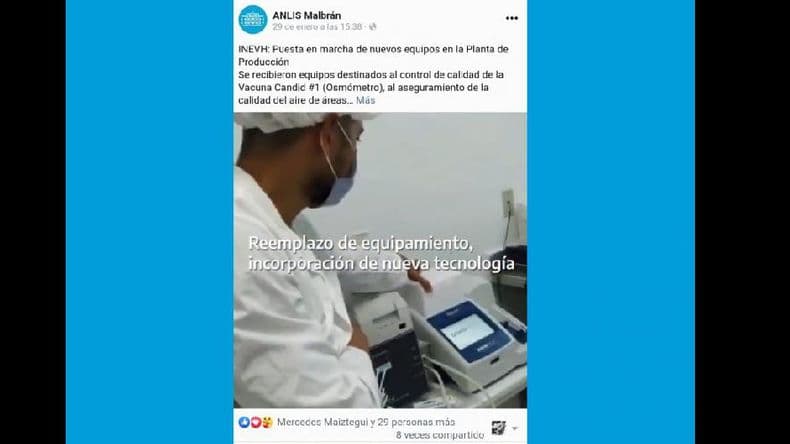 El Maiztegui sigue recibiendo equipos para reactivar la planta de producción de vacunas