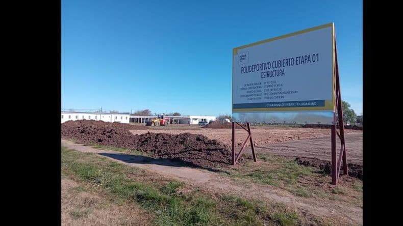 Iniciaron la primera etapa de las obras para el estadio cubierto de Pergamino