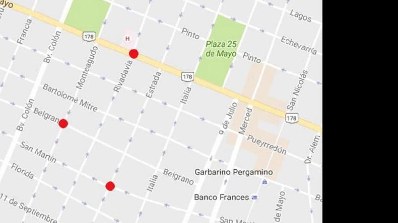 Tres arrebatos en un radio céntrico de ocho manzanas