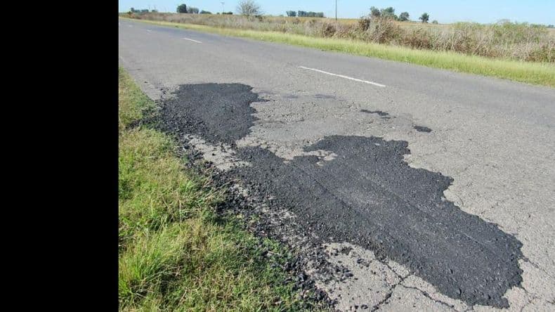 Aunque nunca es suficiente, se realizó el bacheo de algunos tramos de la ruta Nº 32