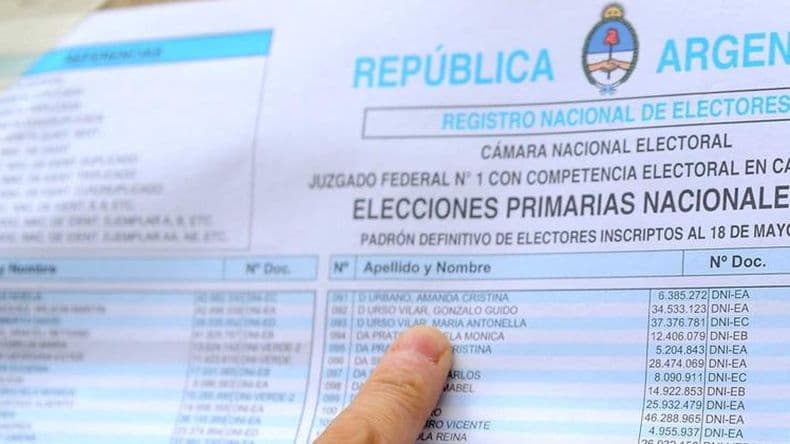 A menos de un mes de las elecciones ya se puede consultar el padrón