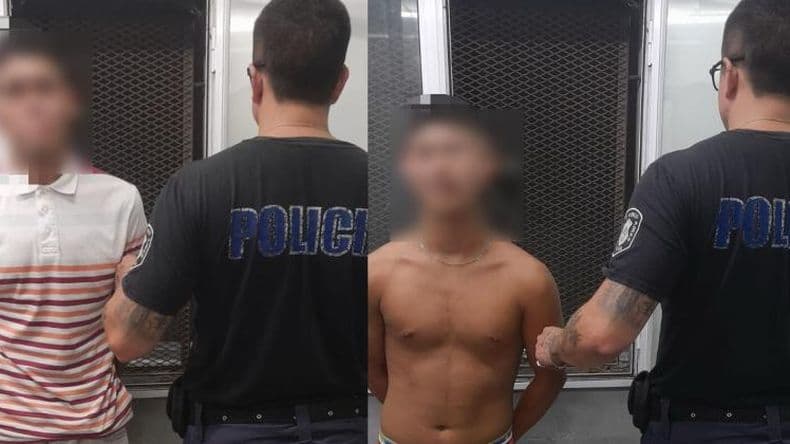 Aprehendieron a dos ladrones que agredieron a una persona para despojarla de pertenencias