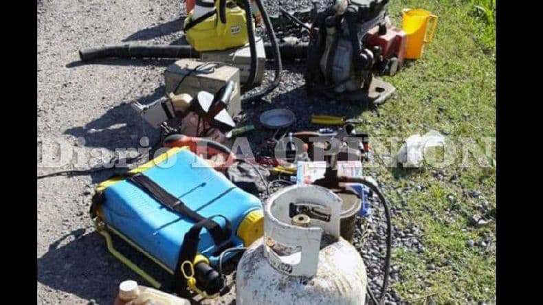 Recuperaron elementos que habían sido sustraídos en un campo de Rancagua