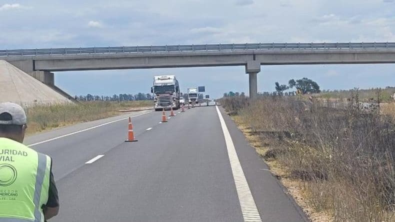 Incendio forestal en el cantero central de la autopista generó intervención de rescatistas