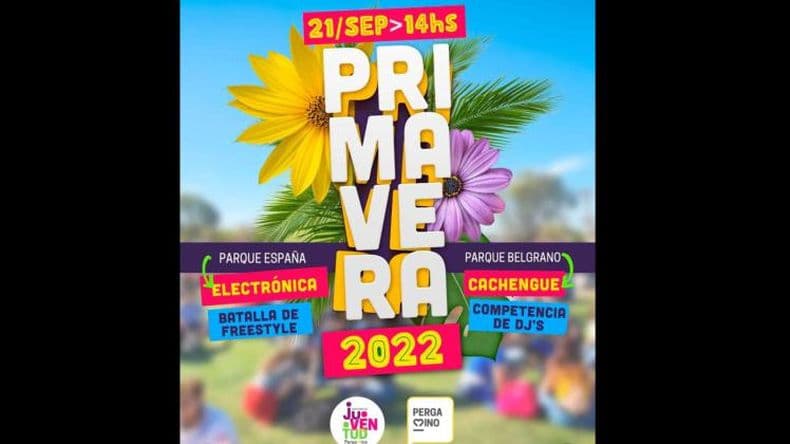 En Pergamino, la primavera se celebrará en los parques Belgrano y España
