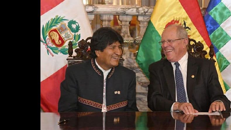 Morales y Kuczynsky acordaron la construcción de un tren bioceánico
