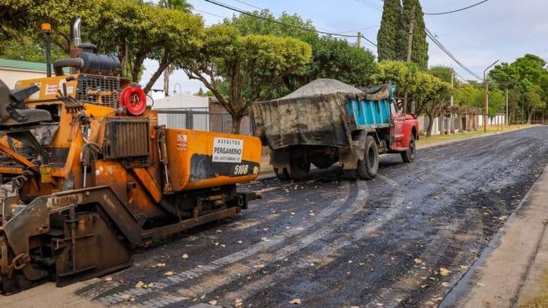 Realizan obras de pavimentación en la localidad de Rancagua