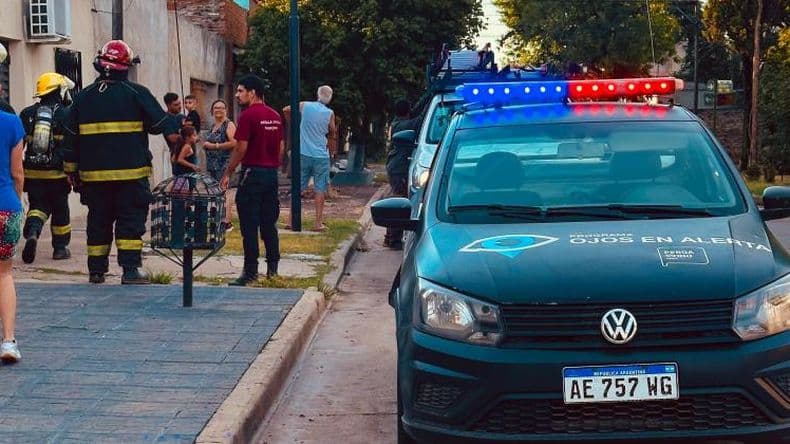 Un incendio de cables generó un amplio despliegue de rescatistas