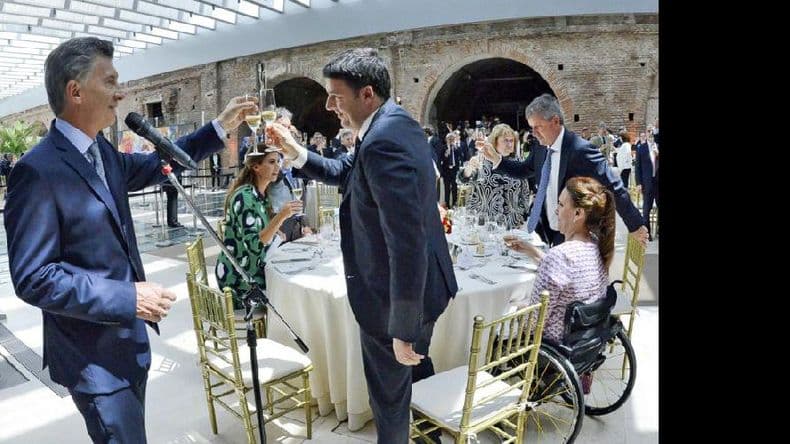 Macri recibió al premier italiano en la Casa Rosada