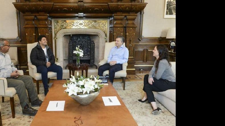 Macri recibió al tesorero de una cooperativa de cartoneros y a un joven emprendedor