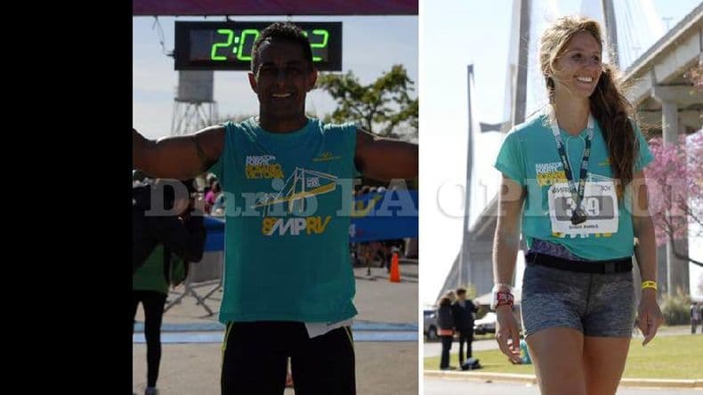 Atletas locales participaron en el “Maratón del Puente”