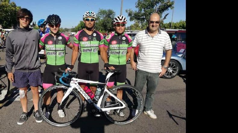 León Rodríguez corrió con el equipo Expo Ladrillos la tradicional “Vuelta Chaná”