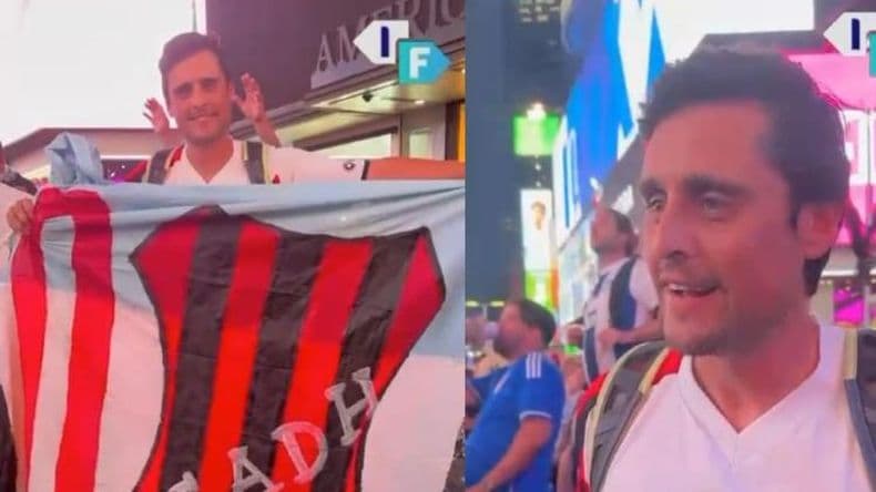 Pergaminense con los colores de Douglas participó del banderazo a la Selección