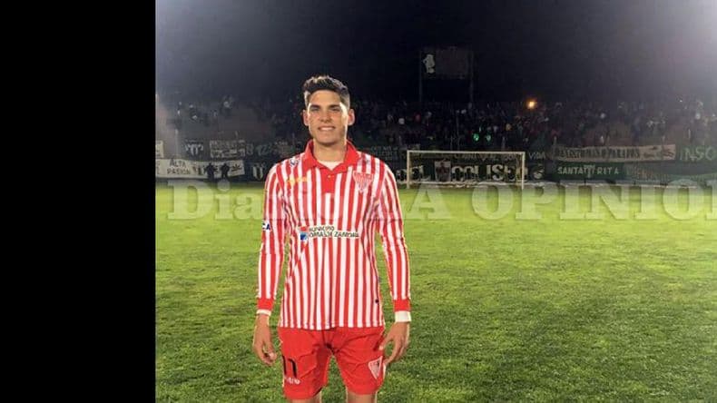 Mateo Levato y su debut en la red para Los Andes en la Primera B Nacional