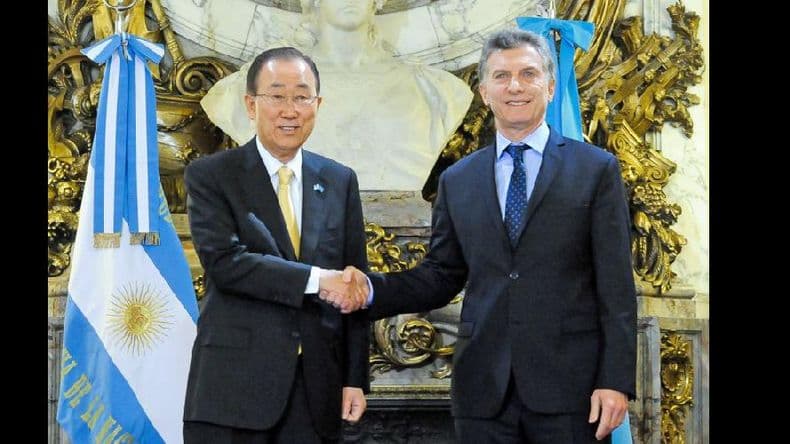 Macri recibió al secretario general de las Naciones Unidas Ban Ki-moon