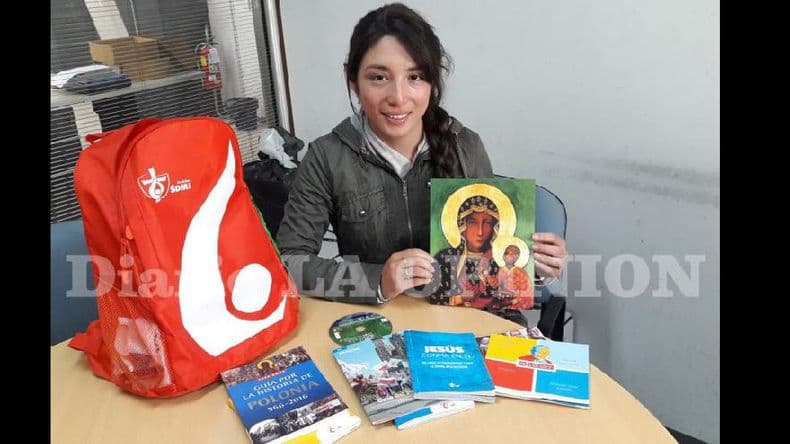 Melina, la pergaminense que participó de la Jornada Mundial de la Juventud