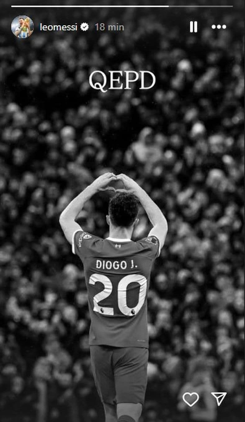 Lionel Messi, Cristiano Ronaldo y otras celebridades del fútbol dedicaron posteos por la muerte de Diogo Jota