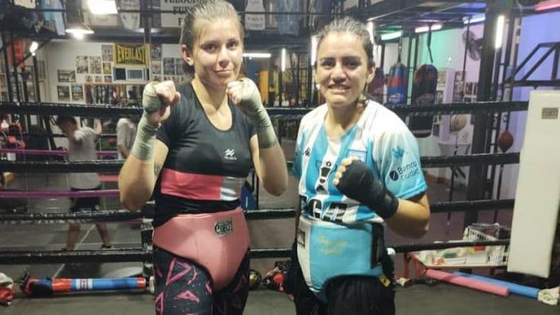 Milagros González guanteó con la campeona mundial Micaela Luján