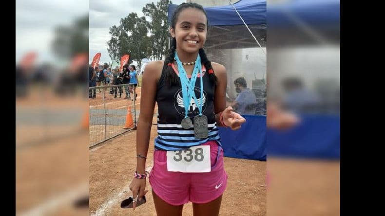 Morena Pugin, una de las jóvenes promesas del atletismo local