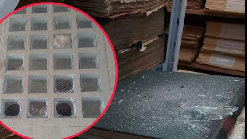 Otra vez vandalismo en las instalaciones de la Biblioteca Menéndez