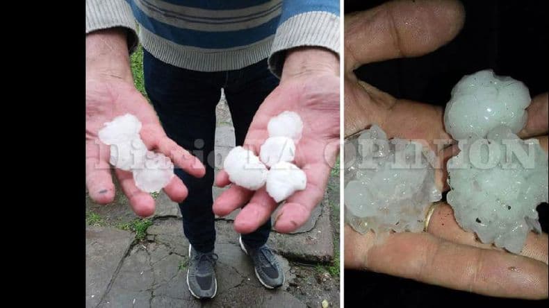 La tormenta dejó en Pergamino granizo, piedra y 24 milímetros