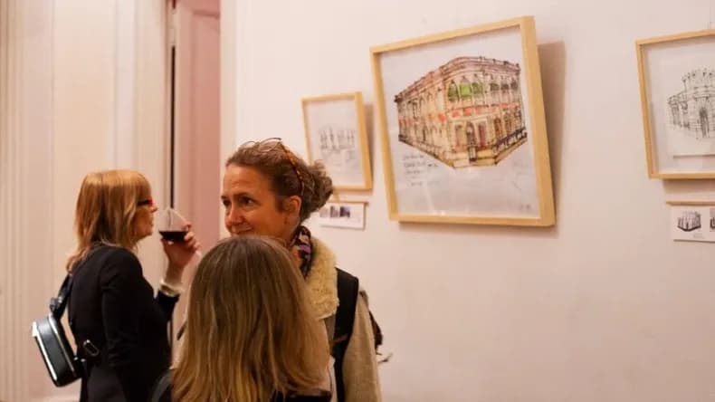 "Ilustro para no olvidar": una muestra única de una arquitecta que reivindica la memoria de Buenos Aires