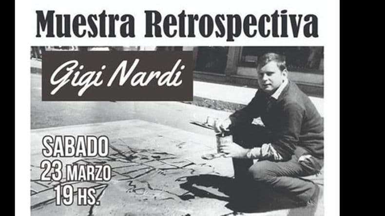 Muestra retrospectiva este sábado del pintor "Gigi" Nardi