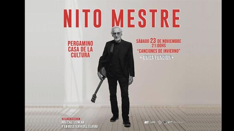 Nito Mestre en Pergamino y San Nicolás en el marco de su gira "Canciones de invierno"