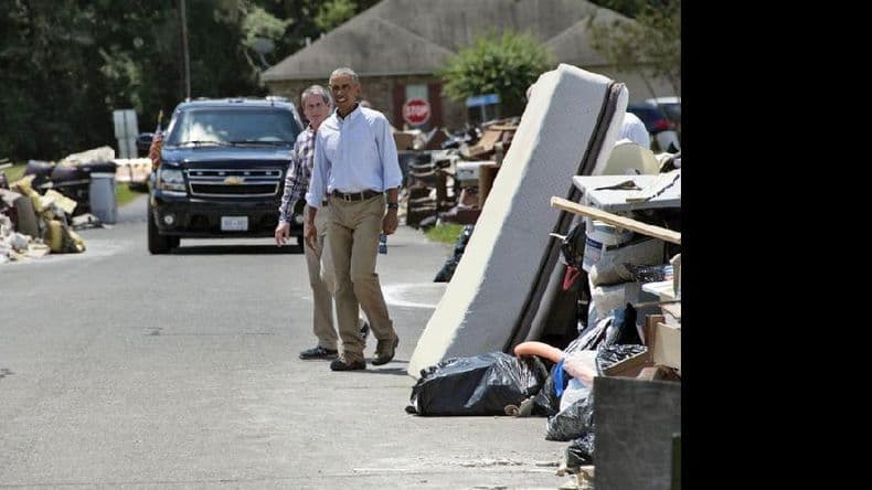Obama trata en Luisiana de acallar las críticas tras las inundaciones