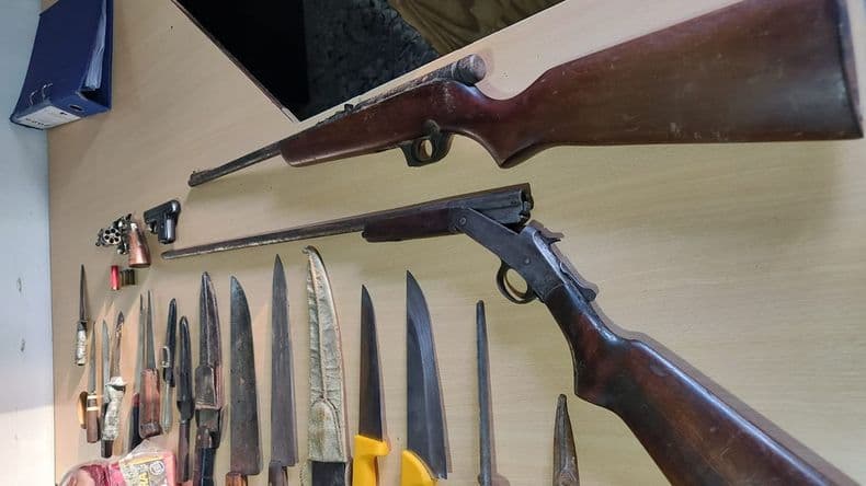 Secuestraron carne faenada, armas y plantas de marihuana en una serie de allanamientos por un caso de abigeato