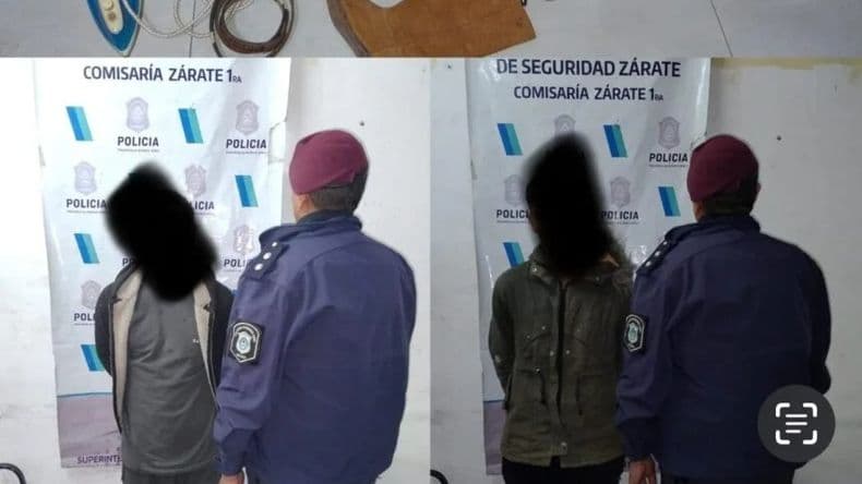 La brigada de seguridad municipal interceptó a dos sujetos que llevaban objetos robados de una vivienda