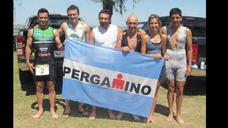 Triatletas de la ciudad en el inicio del Circuito Leiman