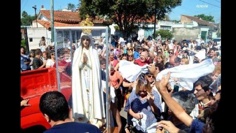 La imagen peregrina de la Virgen de Fátima llega hoy a Pergamino