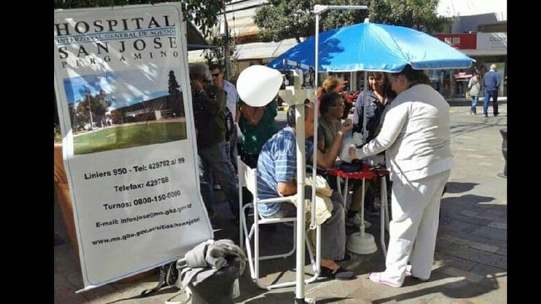 Enfermería del Hospital realizará controles de salud en la Peatonal