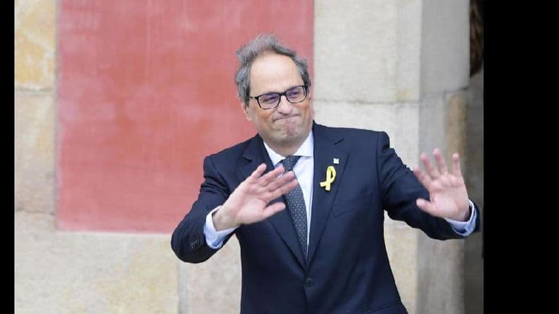 Quim Torra fue proclamado ayer presidente de Cataluña