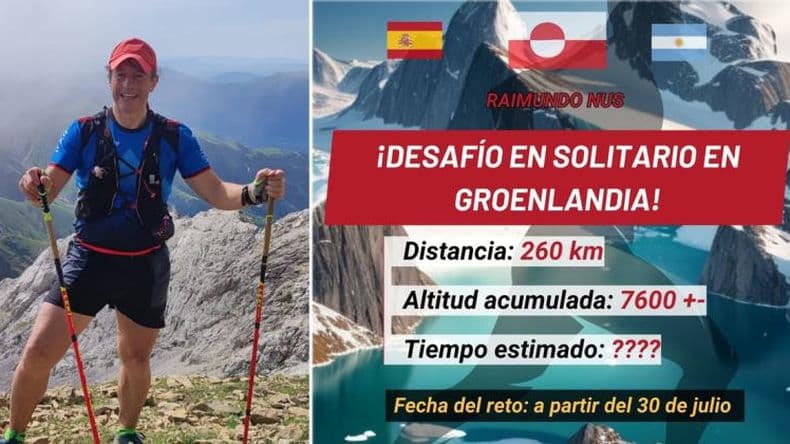 Raimundo Nus ante un nuevo desafío: correr 260 kilómetros en Groenlandia