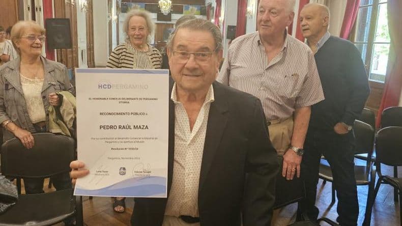 Raúl Maza fue reconocido en el Concejo por su aporte al desarrollo de Pergamino