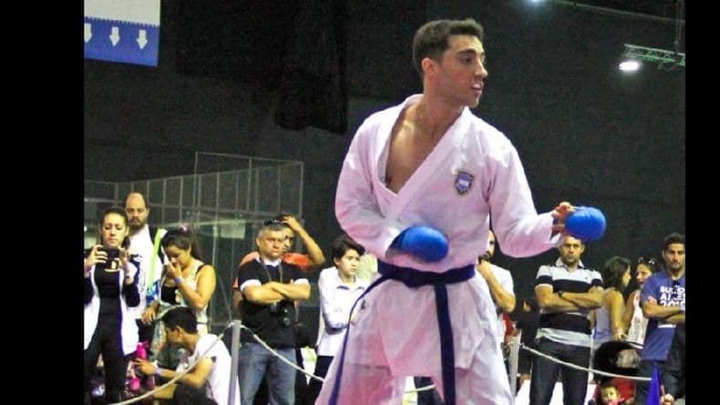 Franco Recouso realizó una gira europea y peleó con los mejores karatecas del mundo