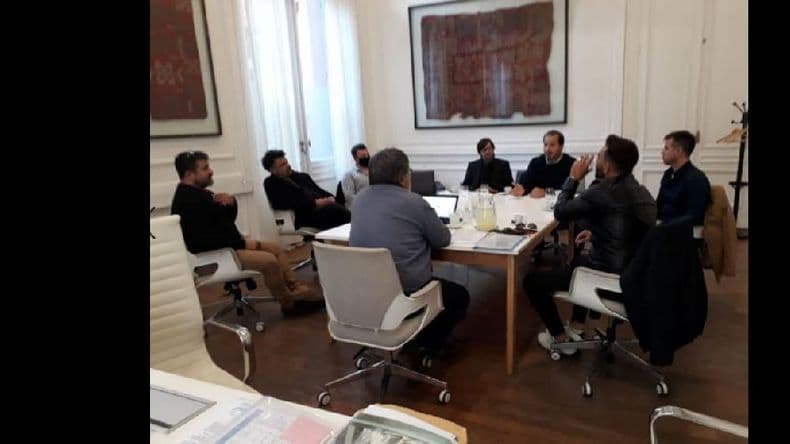 Referentes de Gastronomía Unida Pergamino se reunieron con Fernando Navarro
