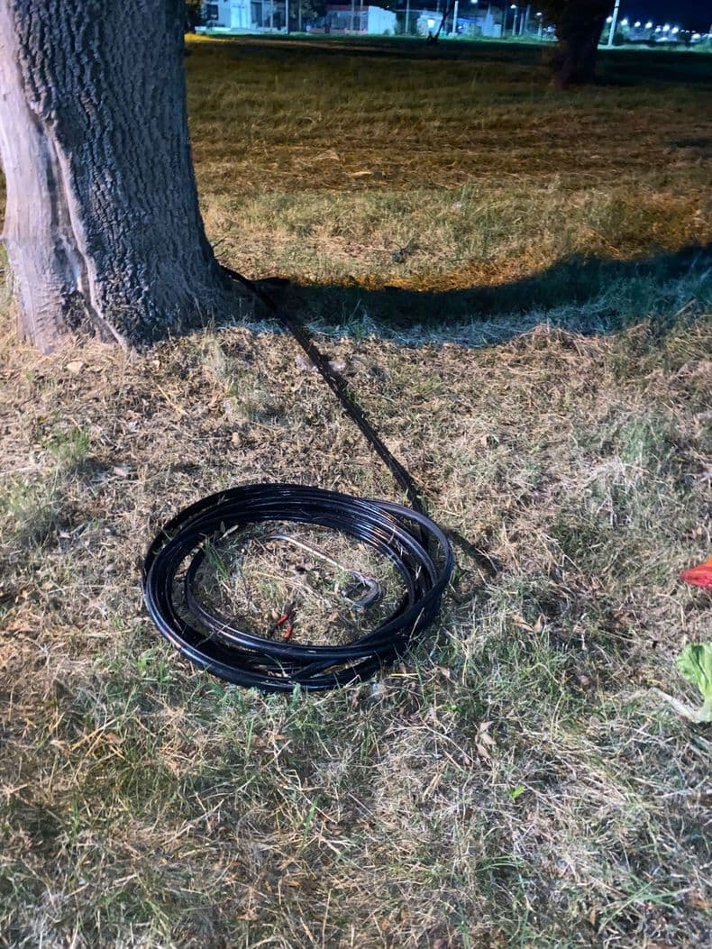 Ladrón de cables aprehendido: el centro de monitoreo desplegó las patrullas urbanas al ver a un sospechoso
