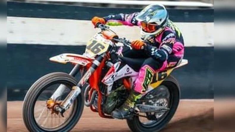 Santiago Arangio corrió la segunda fecha del Mundial de Flat Track en Alemania