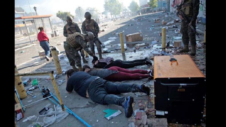 Chile: piedras y corridas en otro día de manifestaciones