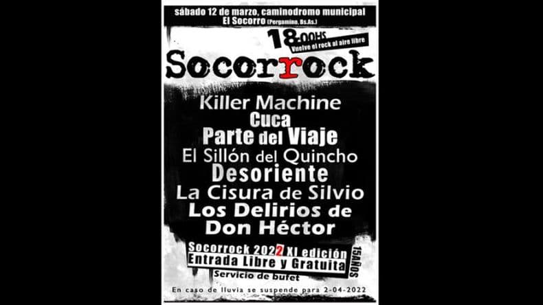 Con la participación de siete bandas se realiza hoy la XI edición del SocorRock
