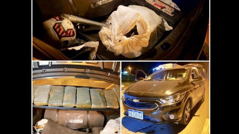 Policía Vial detuvo a un sujeto que transportaba 7 kilos de marihuana