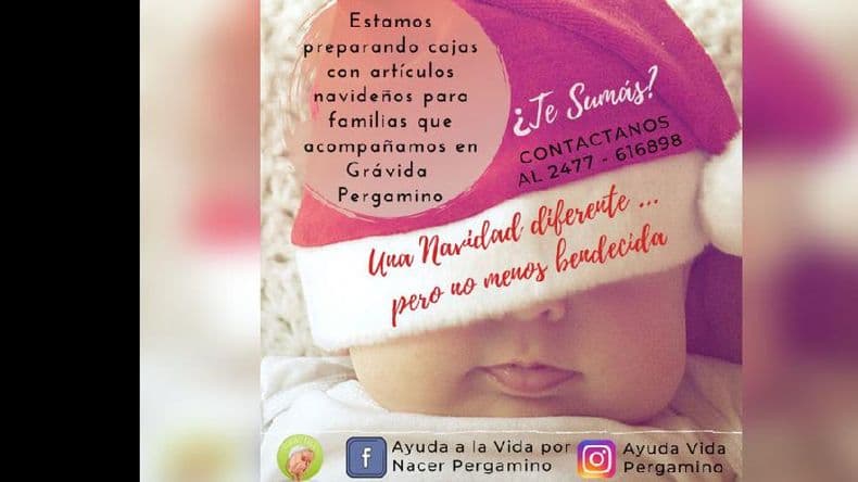 Grávida lanzó una campaña de recolección de productos navideños