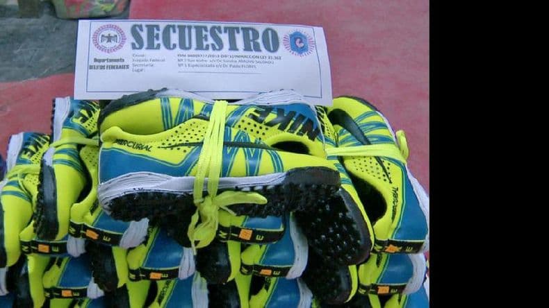 Detuvieron a 10 personas y se incautaron más de once mil zapatillas “truchas”