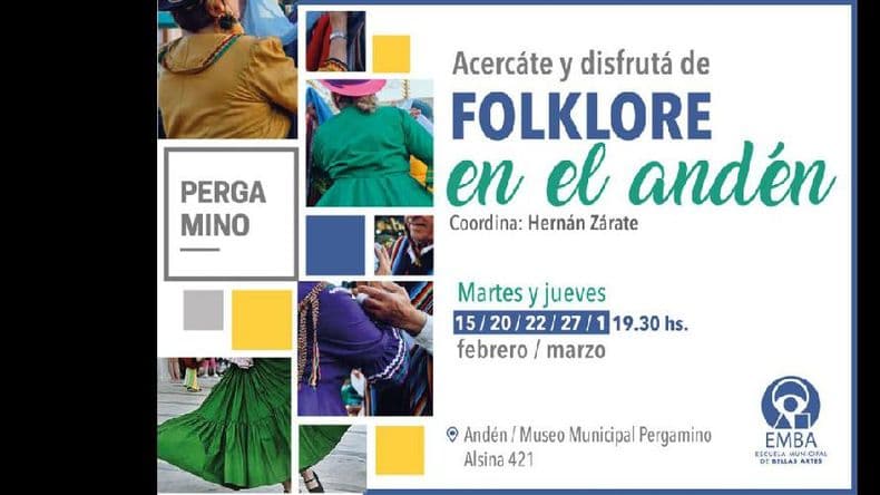 Vuelven los encuentros de folklore en el andén del Museo