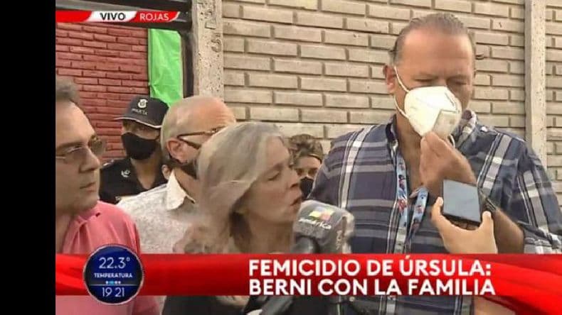 Sergio Berni se reunió en Rojas con la familia de Úrsula Bahillo