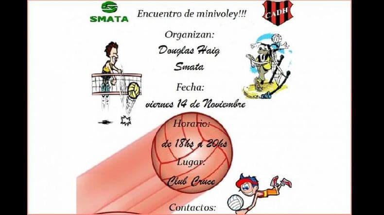 Encuentro de mini voleibol en el club Cruce de Caminos