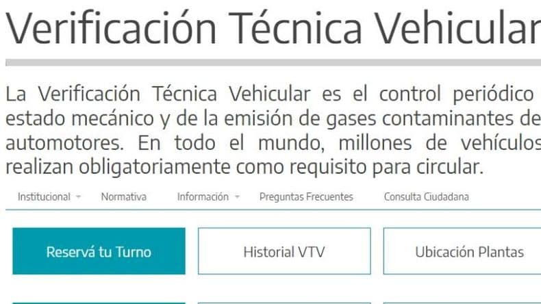 Entró en vigencia el formato para sacar los turnos de la VTV